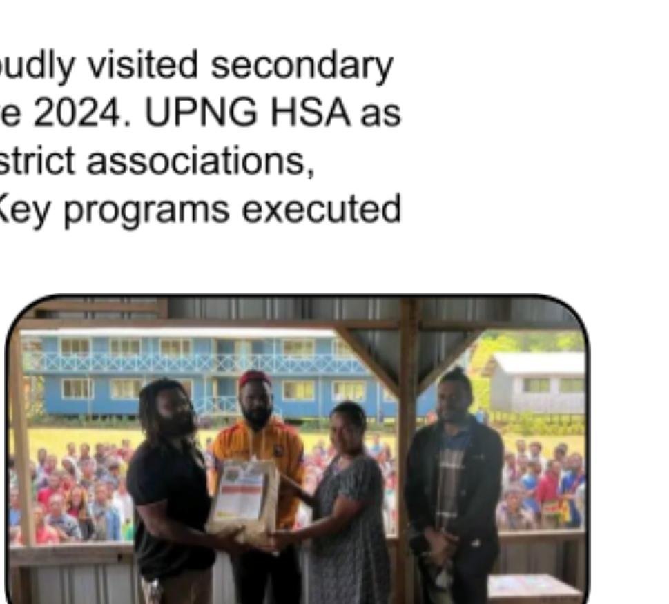 Giving Back to Eastern Highlands Province